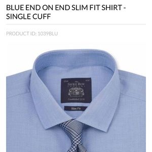 NWT. Savile Row Co. slimfit blue button down shirt